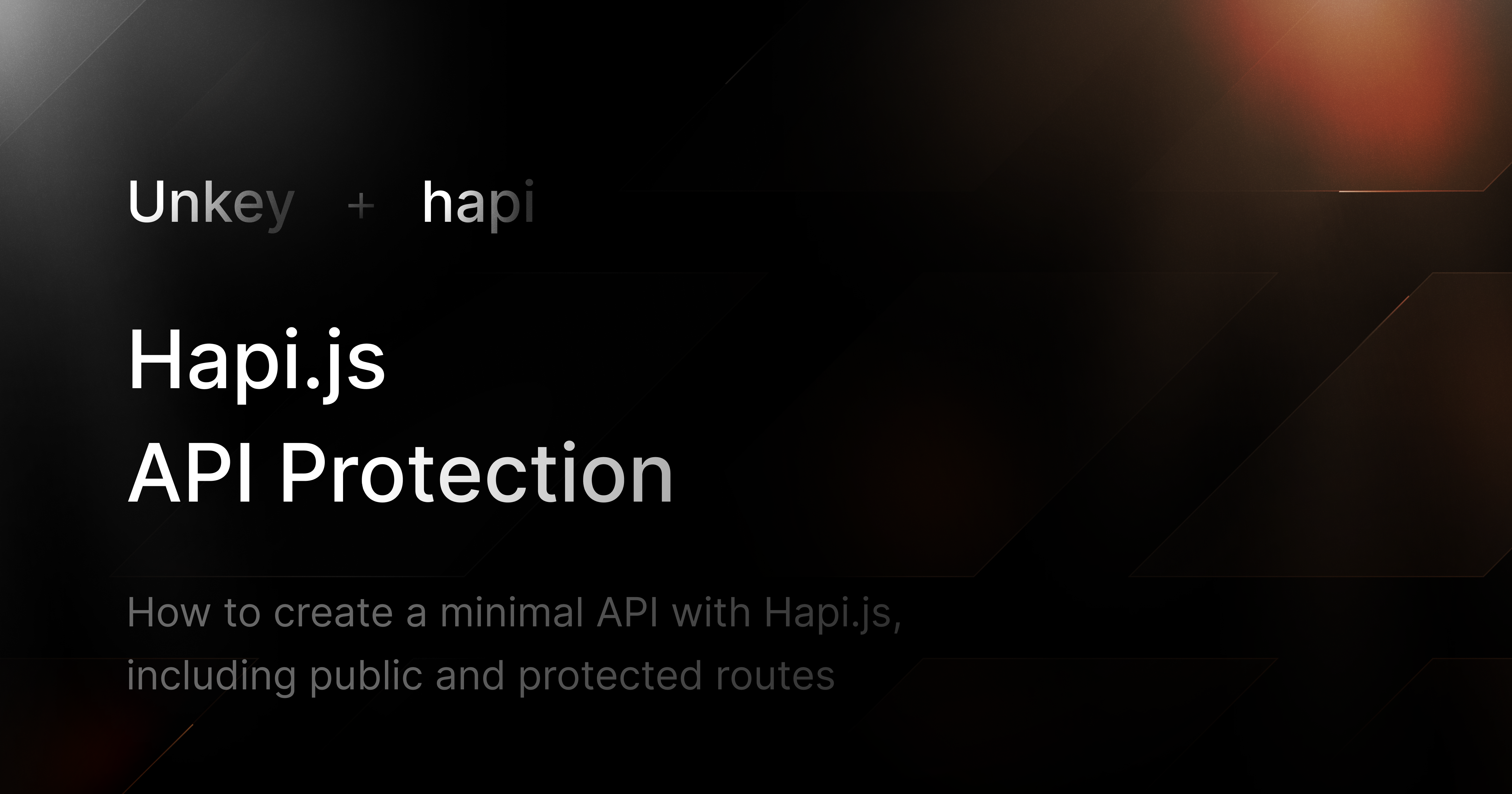 How to create a minimal API with Hapi.js, including public and protected routes